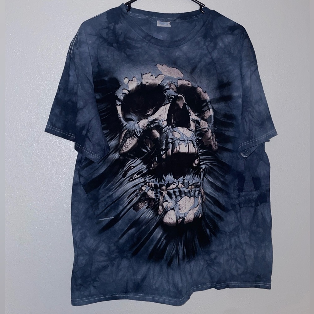 Men's Graphic Skull T-Shirt - Blue